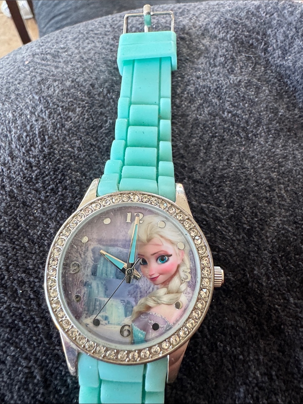Disney Elsa Kids Watch in Teal with Rhinestone Bezel